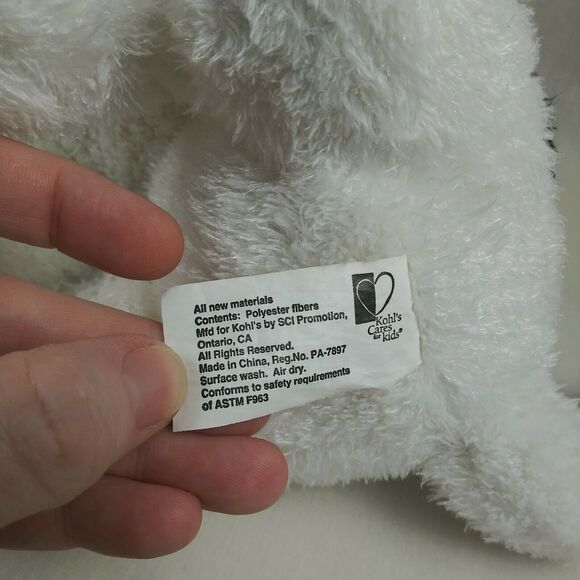 Kohls Dr Seuss The Cat in the Hat - Nevins Black White Dog Plush Animal 2003 - Picture 5 of 5